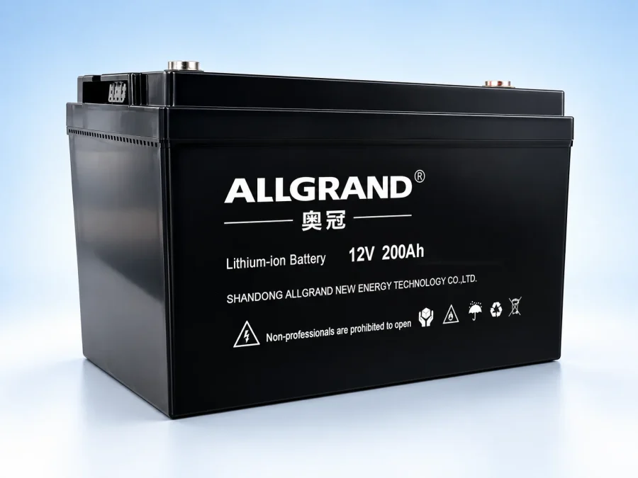 Lead-to-lithium replacement battery, hero angle view