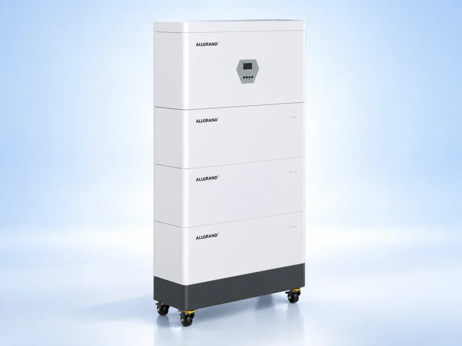 Ultra-thin stacked energy storage system, hero angle view