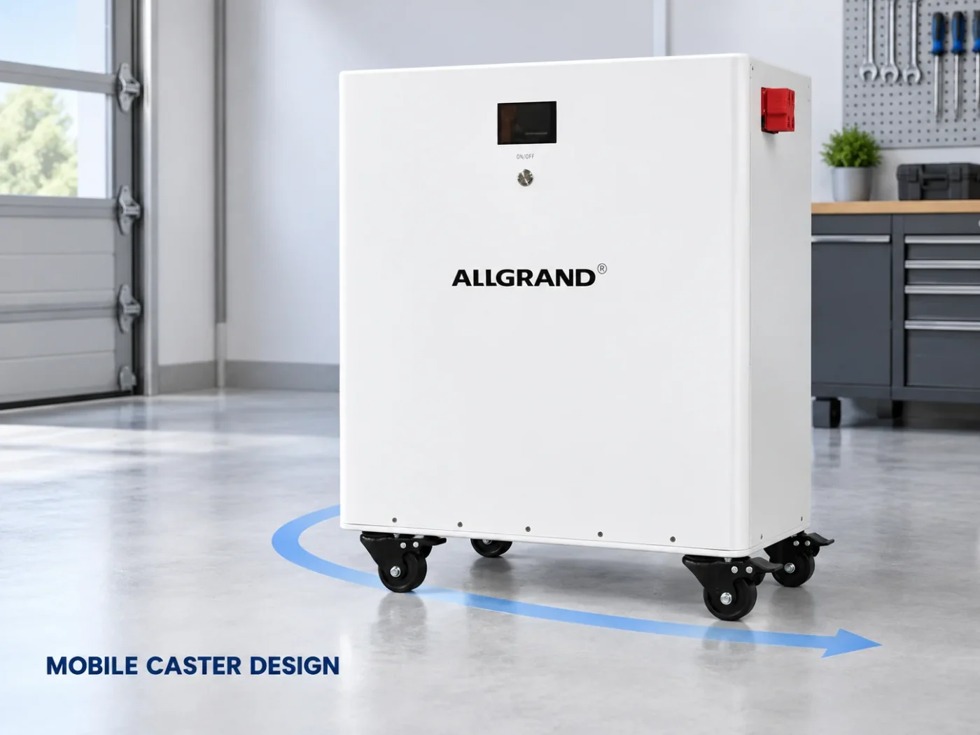 Ground-mounted mobile energy storage system, mobility view